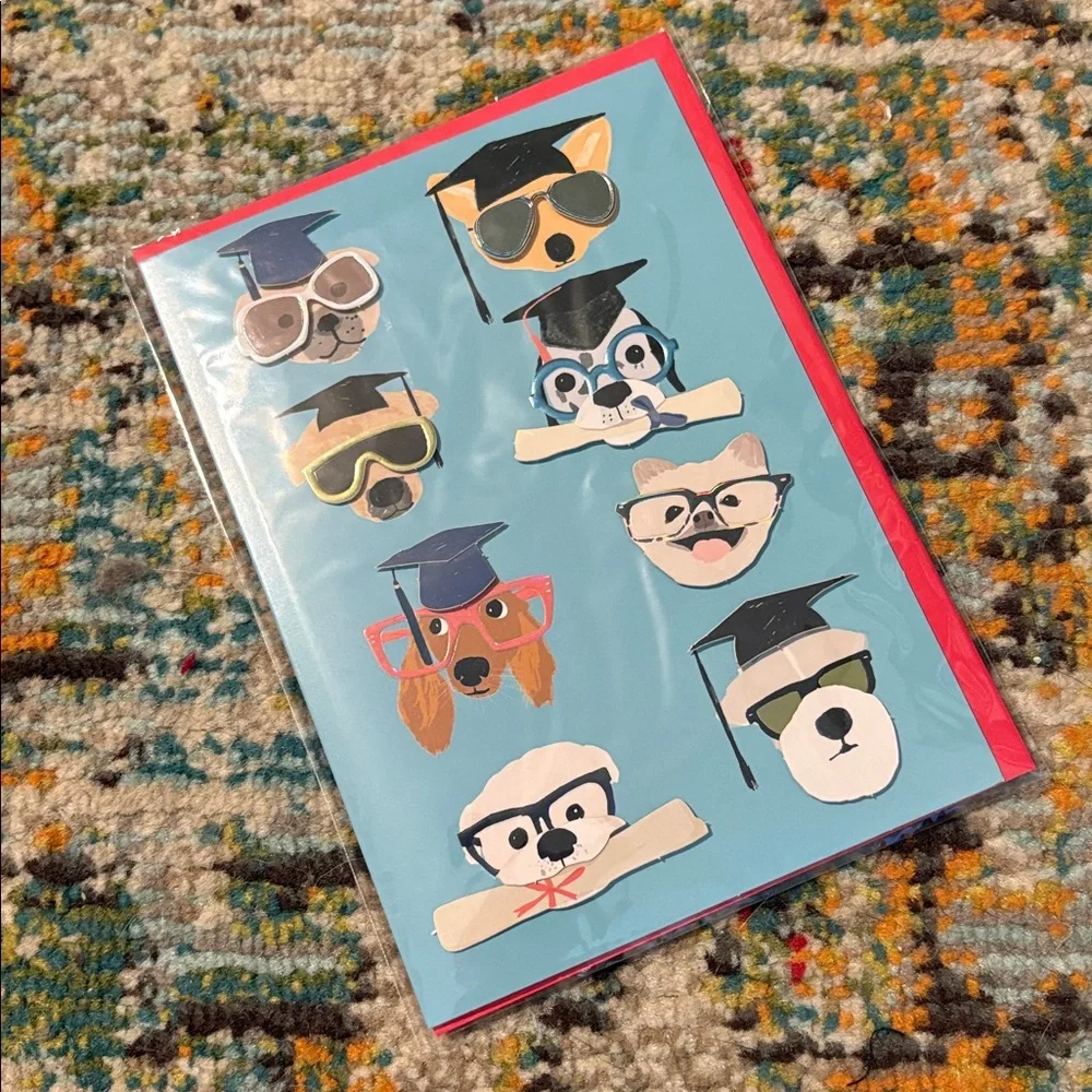 🆕Papyrus 3D “Clever Dogs” Graduation Greeting Card